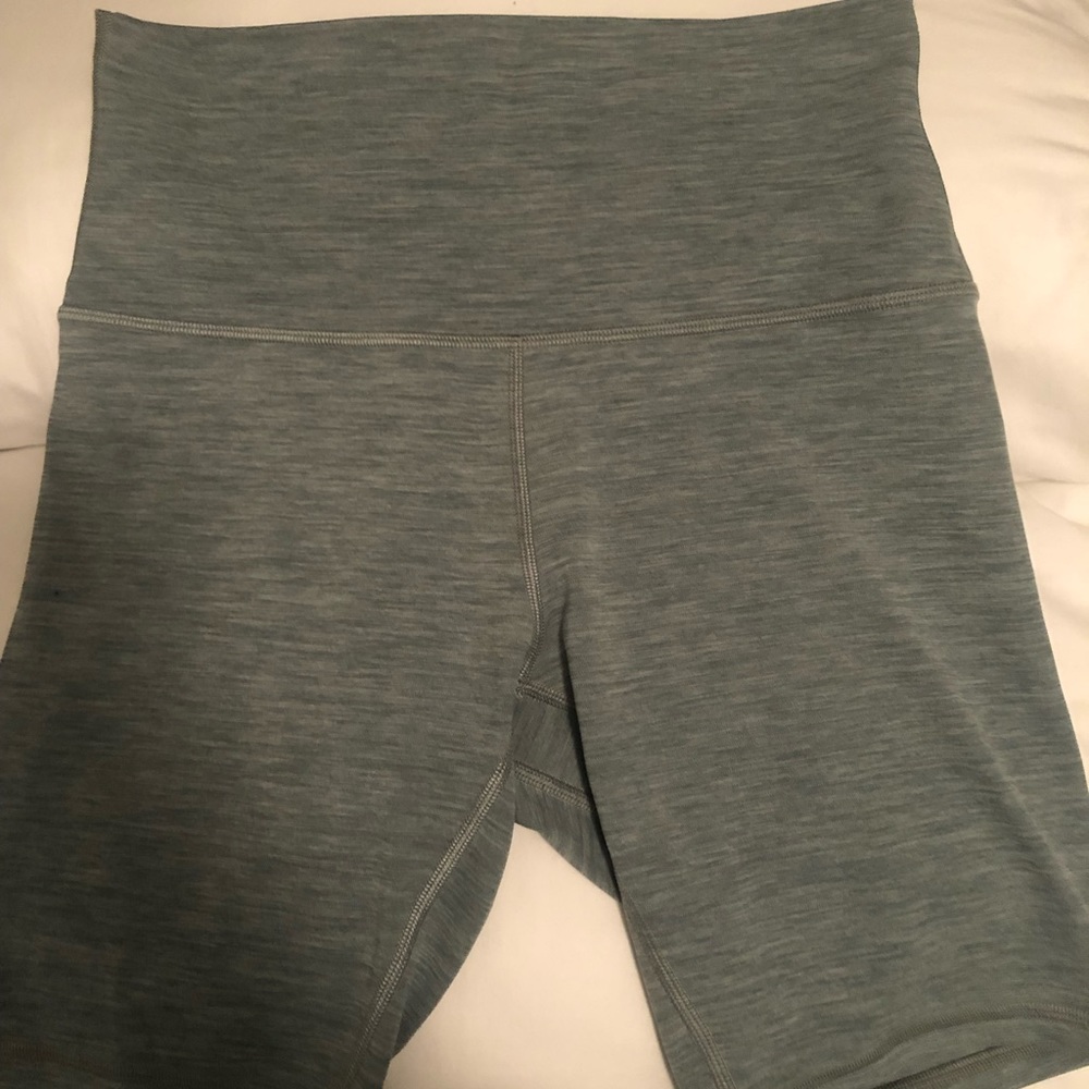 Lululemon High Rise Align 8in seam shorts.